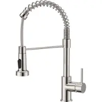 Zimtky Wasserhahn K¹che, Hoher Bogen Hochdruck K¹chenarmatur mit Herunterziehen Brause Armatur, Mischbatterie Sp¹ltischarmatur K¹chenarmaturen, 360¡ãSchwenkbar Zwei Spr¹hfunktionen, Edelstahl