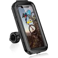 Zimtky Universal-Halterung für Telefon, Motorrad, wasserdicht, für Fahrrad, 360 ° drehbar, Halterung für Smartphone, Motorrad, Scooter, abnehmbar, für Smartphone mit 5,5 – 6,8 Zoll (L)