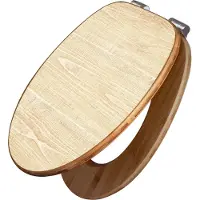 Banjado Design WC Sitz Bambus Absenkautomatik -Bretter - Toilettendeckel mit Absenkautomatik Holz/hochwertiger Bambus Klodeckel/WC-Sitz für alle gängigen Toiletten [TDB2 11276]