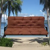 Topchances Wasserdicht Bankauflage Sitzkissen & Rückenkissen Polster Auflage für Sitzbank Gartenbank Gartenmöbel Hollywoodschaukeln, 150x100x10cm,Dunkelbraun