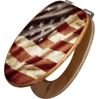 Banjado Design WC Sitz Bambus Absenkautomatik -United States - Toilettendeckel mit Absenkautomatik Holz/hochwertiger Bambus Klodeckel/WC-Sitz für alle gängigen Toiletten [TDB2 10776]