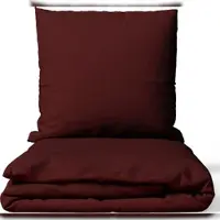 Leonado vicenti Satin Bettwäsche 135x200 cm 100% Baumwolle Damast Bordeaux mit Reißverschluss 4 teilig