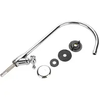 Meoiruery 3/8'' Küchenarmatur aus Zinklegierung, verchromt, Umkehrosmose-Trinkwasserfilter