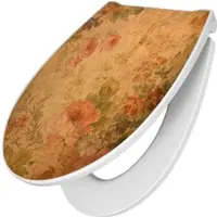 Banjado WC Sitz mit Absenkautomatik D Form Motiv Blumen Antik [TDW3 12906]