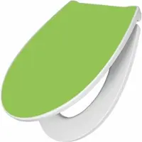 Banjado Premium Toilettendeckel Mit Absenkautomatik WC-Sitz Soft Close Hygienischer Klodeckel Duroplast Mit Motiv Limettengrün