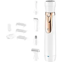 Slyrun 5-in-1 Elektrorasierer Damen, wiederaufladbar, Rasierer für Körper, Gesicht, Bikinizone, Nase & Augenbrauen
