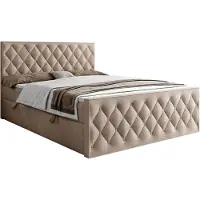 Lookway Kontinentalbett INEZ II mit Bettkasten, 140x200, Royal Velvet 170