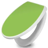Banjado Toilettendeckel Mit Absenkautomatik WC-Sitz Soft Close Weiß Hygienischer Duroplast Leichte Montage Mit Motiv Limettengrün
