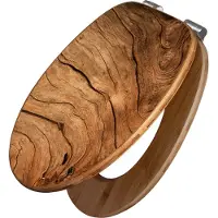 Banjado Design WC Sitz Bambus Absenkautomatik - Trockenes Holz - Toilettendeckel mit Absenkautomatik Holz/hochwertiger Bambus Klodeckel/WC-Sitz für alle gängigen Toiletten [TDB2 10787]