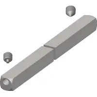 TECWERK Panikstift Vierkant 9 mm geteilter Vollstift - 1 Stk.