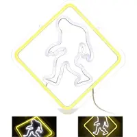 Slyrun Bigfoot Neonlampe – LED Wandlicht, dimmbar, 12,2 Zoll, USB, für Schlafzimmer, Kinderzimmer, Spielzimmer, Geschenk für Fans
