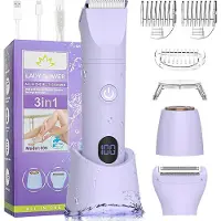 Slyrun 3-in-1 Damenrasierer, wasserdicht und ideal für den Bikini-Bereich, Achseln, Beine und Körper, für Nass- und Trockenrasur