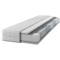 IZER Matratze 120x190|24 cm hoch |Zweiseitig H3| 7 Zonen | Taschenfederkern | Versteppter Bezug | Federkernmatratze