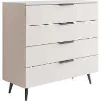 Lookway Kommode LINA KASZMIR 1D4S auf hohen Beinen schwarz/Kaschmir mit LED-Beleuchtung, Breite 95 cm