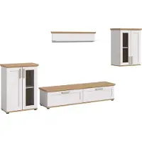 Freiraum Wohnwand >Verona< (4-teilig) in Sibiu Lärche Nachbildung - 336x161x40cm (BxHxT)