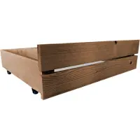 Lermowood Schubladen-Set für Palettenbett M2 Eiche 40cm - Massives Kiefernholz auf Rollen