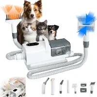 Slyrun 1100W Hundepflegesauger, Hundehaarsauger, Hundeschermaschine, Saugleistung, Haustier-Staubsauger-Pflegeset, 2.2L