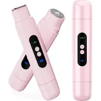 Slyrun 2-in-1 Elektrischer Körperrasierer Damen & Herren, Doppelter Scherkopf für Ganzkörper-Haarentfernung, IPX7 Wasserdicht, Keramik-Klinge, Schambereich & Achseln, USB-C Aufladbar, Rosa