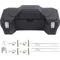 Gistuch ATV-Aufbewahrungsbox hinten, 55 l, großes Fassungsvermögen, regensicheres Gepäck mit Rückenlehne und Sicherheitsschloss für Wandern, Camping
