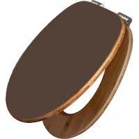 Banjado Design WC Sitz Bambus Absenkautomatik -Schokobraun - Toilettendeckel mit Absenkautomatik Holz/hochwertiger Bambus Klodeckel/WC-Sitz für alle gängigen Toiletten [TDB2-0021]