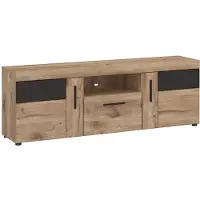 Freiraum Wohnwand >Grano< (3-teilig) in Viking Eiche Nachbildung - 259x170x41 (BxHxT)