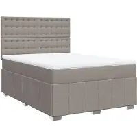 Syfax Boxspringbett mit Matratze Taupe 160x200 cm Stoff