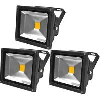 Greenmigo 3pcs 20W LED Strahler Außen 3000K Warmweiß Flutlicht Fluter IP65 Wasserdicht Flutlicht Außenstrahler für Garten Garage Sportplatz