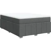 Syfax Boxspringbett mit Matratze Dunkelgrau 140x190 cm Stoff