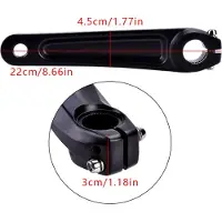 Fokelyi Linker Kurbelarm aus Aluminiumlegierung für 590 610 SLX XT XTR Kurbelgarnitur (Schwarz)