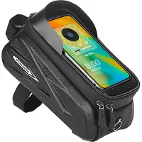 Zimtky Fahrrad Rahmentasche Wasserdicht Lenkertasche für Smartphones bis zu 7 Zoll Handyhalterung Handytasche Oberrohrtasche mit TPU Sensitivem Touchscreen für Montainbikes, Rennrad, Ebikes
