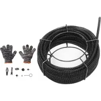 Kkmoon Kanalisation Reinigung Kabel Drain Auger Snake Pipe Dredging Frühling Reiniger für Waschbecken Dusche Rohre 16mm 30 Meter