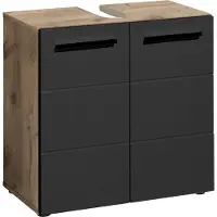 Bega BBK Vista Waschbeckenunterschrank Holzwerkstoff Schwarz matt