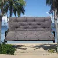 Topchances Wasserdicht Bankauflage Sitzkissen & Rückenkissen Polster Auflage für Sitzbank Gartenbank Gartenmöbel Hollywoodschaukeln, 120x100x10cm,Dunkelgrau