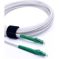 Elfcam - LWL-Kabel LC/APC zu LC/APC - 50m (Weiß), Simplex Singlemode 9/125µm LSZH Patchkabel
