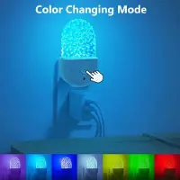 Slyrun 2Stück Nachtlicht Steckdose mit Dämmerungssensor Farbwechsel RGB LED Leuchte Berührungssensitives Ideales Steckdose Nachtlampe für Flur Treppen Gang