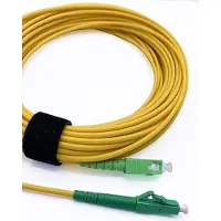 Elfcam - 100 m Glasfaserkabel SC/APC auf LC/APC Monomode Simplex 9/125 µm OS2 Patchkabel LSZH Gelb