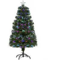 XTEILC Weihnachtsbaum mit LED-Lichter und Sternspitze Künstlichen Weihnachten Tannenbaum 66cm x 66cm x 120cm Grün