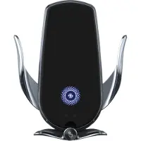 Topchances Kabelloses Auto Ladegerät, Automatische Sense Klemmung 15W Kabellose Kfz-Ladegeräte magnetisches Laden Handyhalterung für iPhone Samsung Huawei,Silber