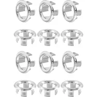 Zimtky Waschbecken Überlauf Abdeckung - 12 Stück Universelle Überlauf Waschbecken Ringe, Hochwertige Kunststoff Waschbecken Überlauf Ring Abdeckungen, Ideal für Sink-Überlaufschutz, Einfache Montage, Langleb