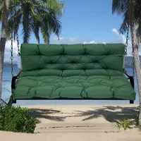 Topchances Wasserdicht Bankauflage Sitzkissen & Rückenkissen Polster Auflage für Sitzbank Gartenbank Gartenmöbel Hollywoodschaukeln, 120x100x10cm,Dunkelgrün