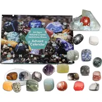 Topchances Kristall Adventskalender für Kinder. 24 Tage Adventskalender Countdown. Natürliche Mineralien und Edelsteine, das Perfekte Weihnachtsgeschenk für Jungen und Mädchen
