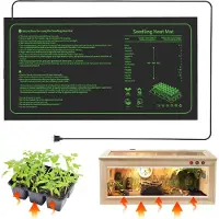 BundiGlassware Heizmatte, Wärmematte für Sämling Germination und Haustier, Heizkissen Amphibien, IP67 Wasserdicht Pet Mat Wärmer Bett Matte Sicher und Haltbar, 25 * 52cm, 20Watt