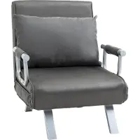 Dopwii Relaxsessel Liegesessel Sessel, Liegefunktion, Gästebett, 65 cm x 69 cm x 80 cm, Grau