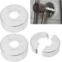 Zimtky 4 Stück Duscharmatur Rosette 3 Größen in 1, Abdeckrosette Geteilt für Ø 21mm/26mm/33mm, Rohrabdeckung, Gewinderosette, Rosette Wasserhahn, Heizungsrohr Rosette, Rosetten für duscharmaturen