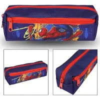 Sarcia.eu MARVEL SpiderMan dunkelblaues Federmäppchen in Zylinderform, 3 Fächer mit Reißverschluss 21x6x7 cm