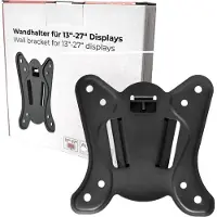 S-Impuls 89743 Starre Wandhalterung fÃ1/4r 33,02 - 68,58 cm (13 - 27 Zoll) LCD-/Plasmageräte, max. 18 kg Traglast, max. VESA 100 x 100