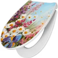 Banjado WC Sitz mit Absenkautomatik D Form Motiv Sommerstrauss [TDW3 12350]