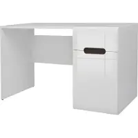 Petits-meubles Schreibtisch Darrel mit 1 Schublade und 1 Tür, Weiß, 66cm
