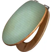 Banjado Design WC Sitz Bambus Absenkautomatik -Punkte im Focus - Toilettendeckel mit Absenkautomatik Holz/hochwertiger Bambus Klodeckel/WC-Sitz für alle gängigen Toiletten [TDB2 11263]