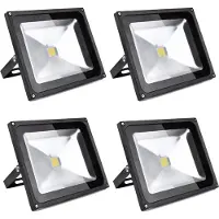 Greenmigo 4pcs 50W LED Fluter Strahler,IP65 Wasserdicht Schwarz Kaltweiß 120°LED Außenstrahler Fluter Flutlicht AC 85-265V Tageslichtweiß